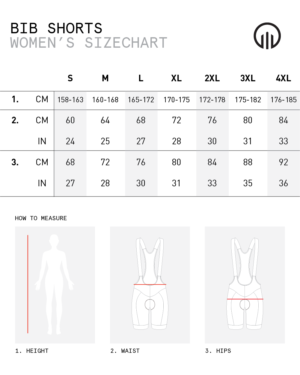 Club Bib Shorts Womens Sizing