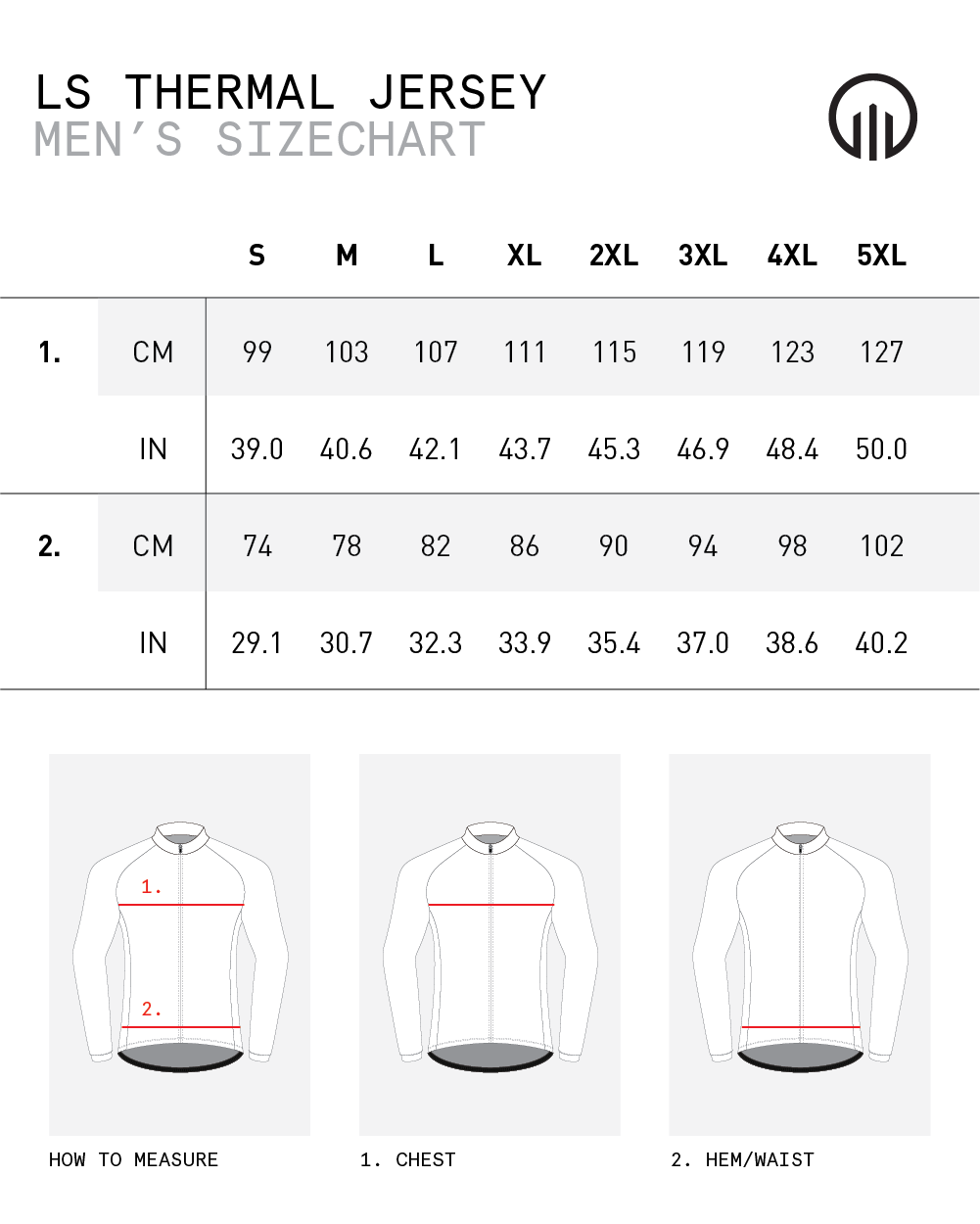 Club LS Jersey Mens Sizing