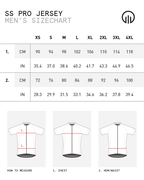 SS Pro Jersey Male Pro-B Sizing